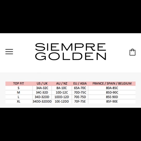 Siempre Golden Scorpio Bikini Top XS/S NWT - Picture 8 of 9